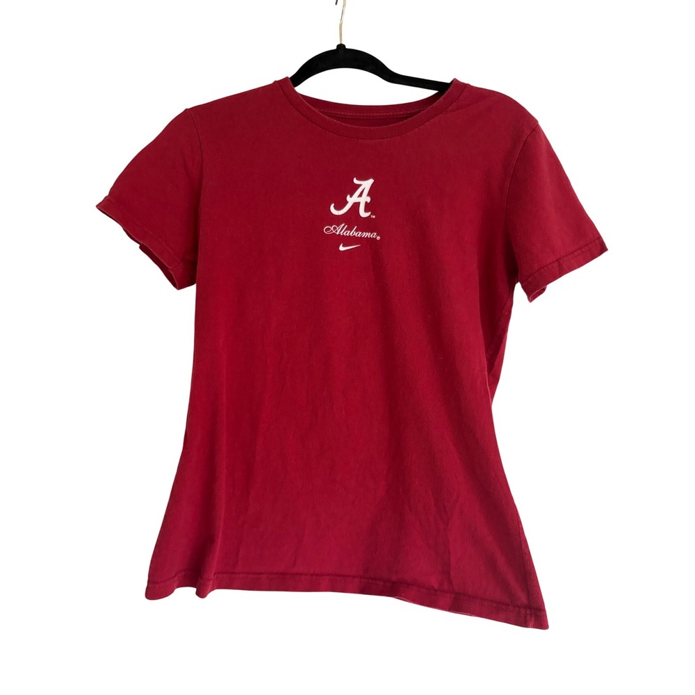 Nike Alabama Crimson Tide Womens T-Shirt Red Short Sleeve Crew Neck Size M‎